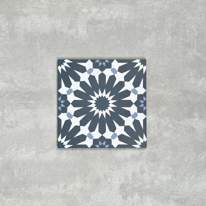 FULL TILE SAMPLE Fez Federal Blue 20cm x 20cm