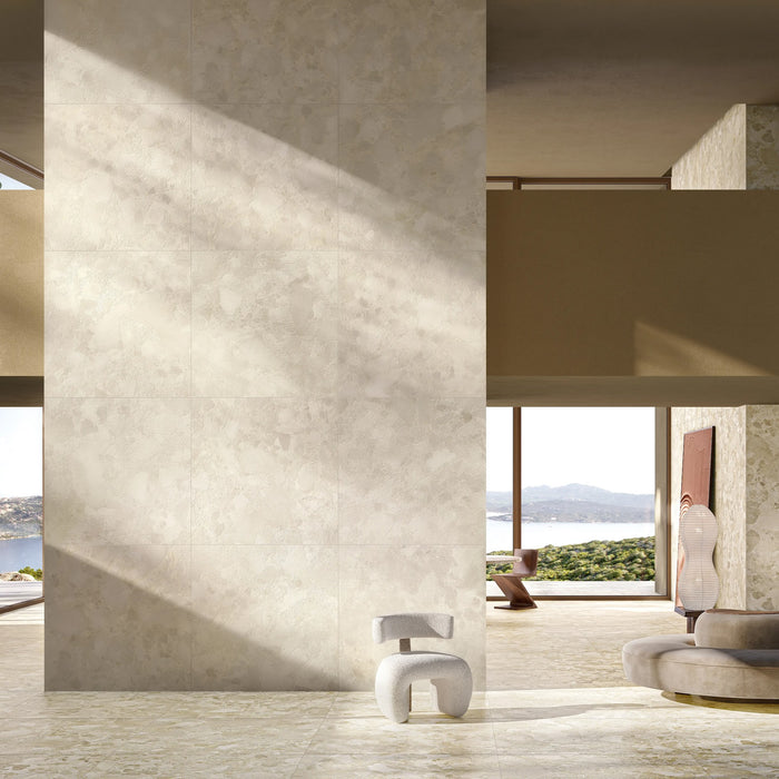 Baresi Cream Light 3D Terrazzo style Tiles 60cm x 60cm