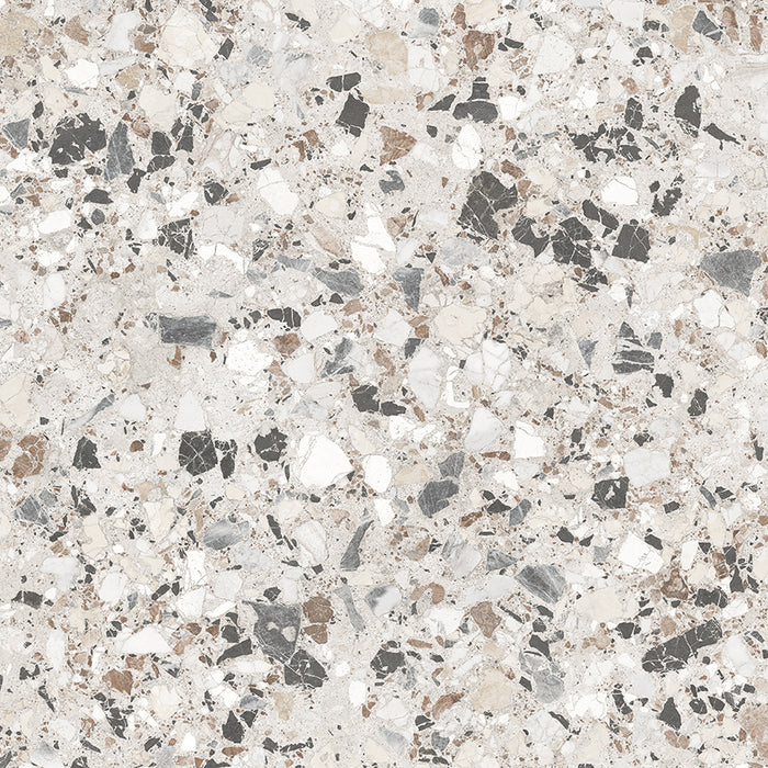 Stuzzi Lunar Classical Terrazzo Style 4d Brushed Finish Tiles 60cm x 60cm
