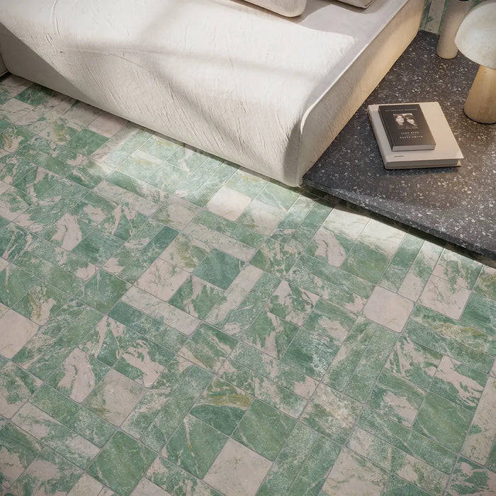 Amalfi Square Salvia Vintage Marble Wall & Floor Tiles 11cm x 11cm