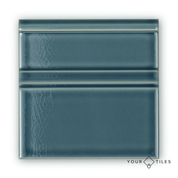 FULL SAMPLE Pimlico SKIRTING/BORDER  River Blue Crackled Glaze