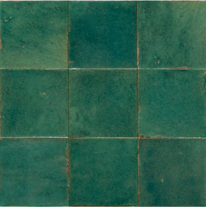 Levent Square Green Tile Wall & Floor Porcelain Tiles 10cm x 10cm