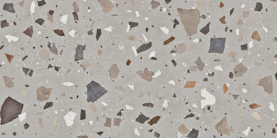 Lakestone Terrazzo Grey | 2cm Outdoor Porcelain Tile Slabs | 49.75cm x 99.55cm