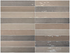 Lisbon Grey  | Porcelain | Artisanal Wall Tiles | 5cm x 30cm