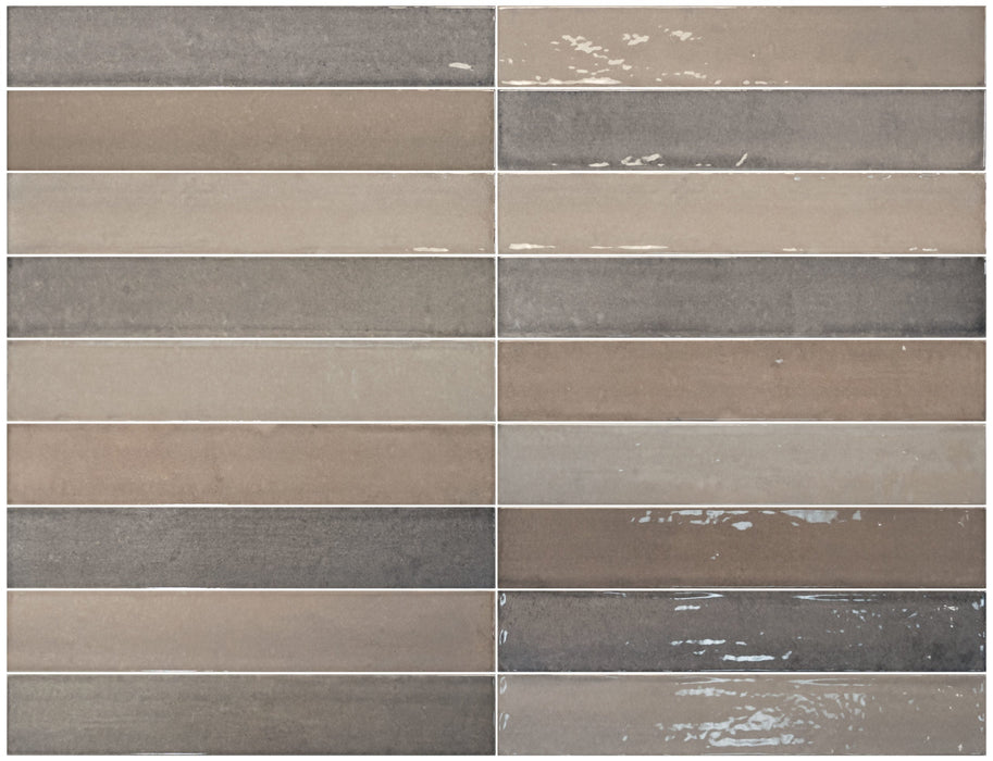 Lisbon Grey  | Porcelain | Artisanal Wall Tiles | 5cm x 30cm