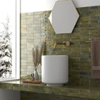 Saigon Olive Green Brick | Wall Tile | Moroccan Style | 5.1cm x 16.1cm