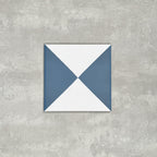 Harlequin Quarter Navy Blue Tile 20cm x 20cm