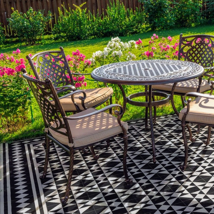 Richmond Decor Black Manor Victorian Style Tiles 20cm x 20cm