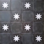 Rubins Black Base Moroccan Porcelain Wall & Floor Tile 15cm x 15cm