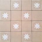 Rubins Gold Base MINI Moroccan Porcelain Wall & Floor Tile 15cm x 15cm