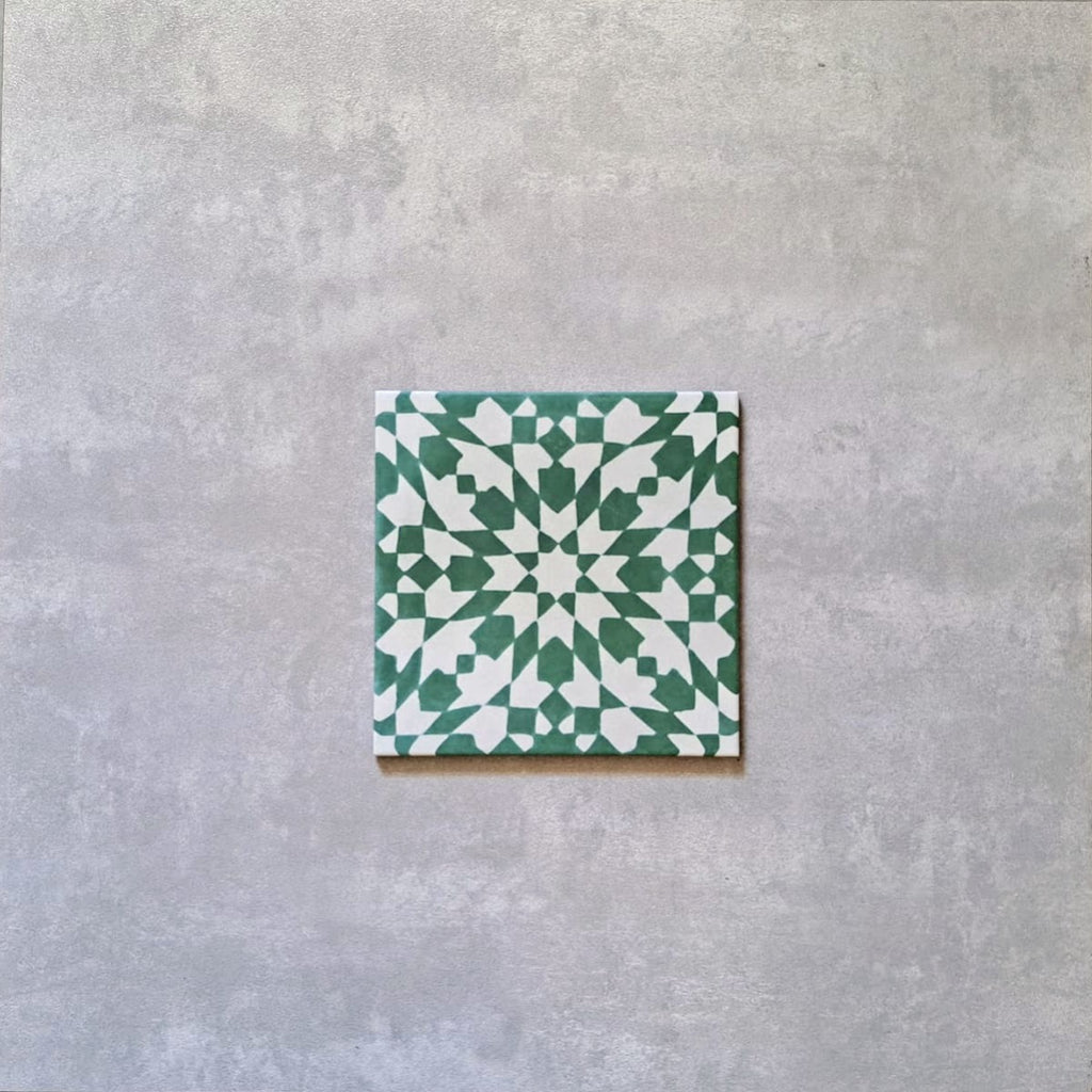 Ottoman Marine Green Moroccan Wall & Floor Anti Slip Tiles 20cm x 20cm