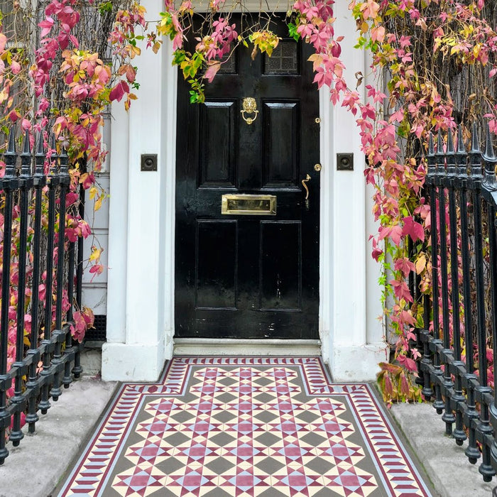 Chatsworth Manor Side / Border Victorian Tile  20cm x 20cm