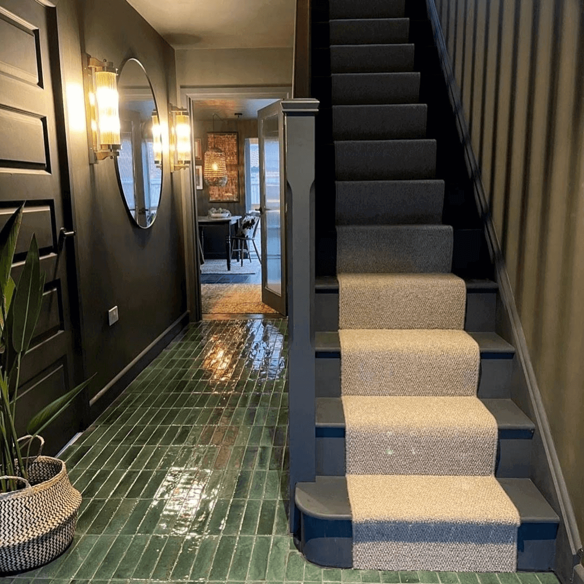 Levent Green Brick | Wall & Floor Gloss Porcelain Tiles | 6cm x 24cm