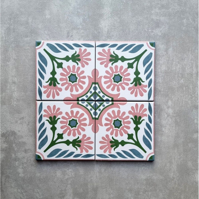 Jardin MINI Rose Moroccan Wall & Floor Tile 15cm x 15cm