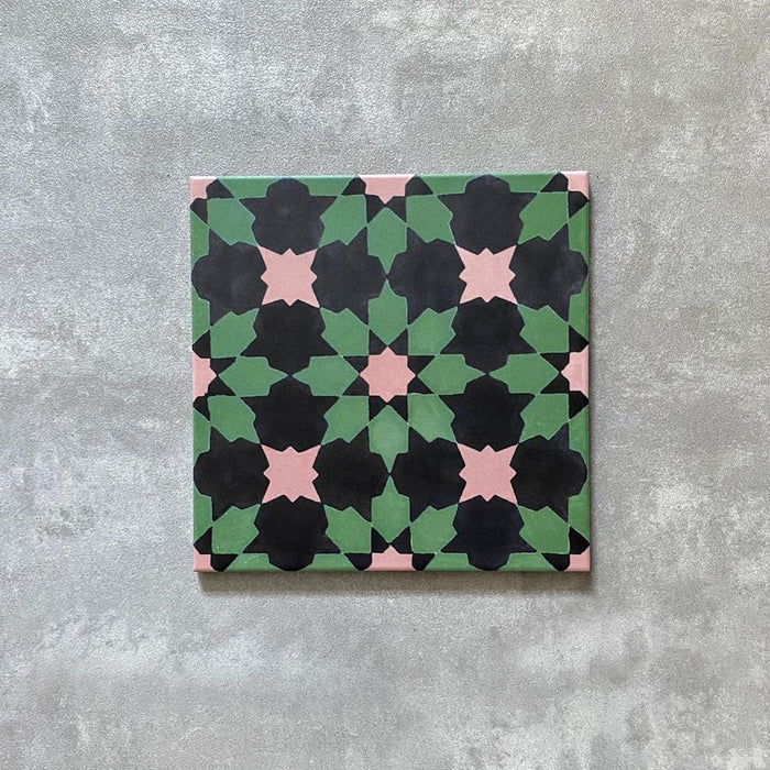 Madeira Orchard Tile | Multicoloured | Moroccan Tiles | Wall & Floor | 20cm x 20cm FULL TILE SAMPLE