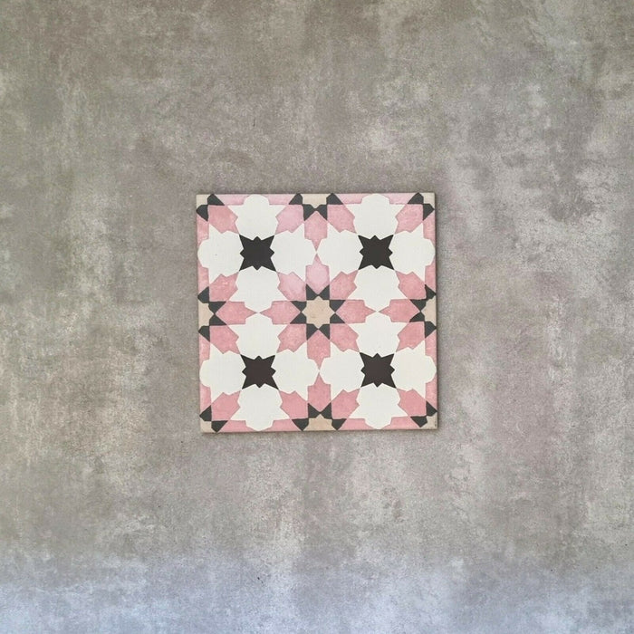 Madeira Rose Pink Moroccan Wall & Floor Tiles 20cm x 20cm