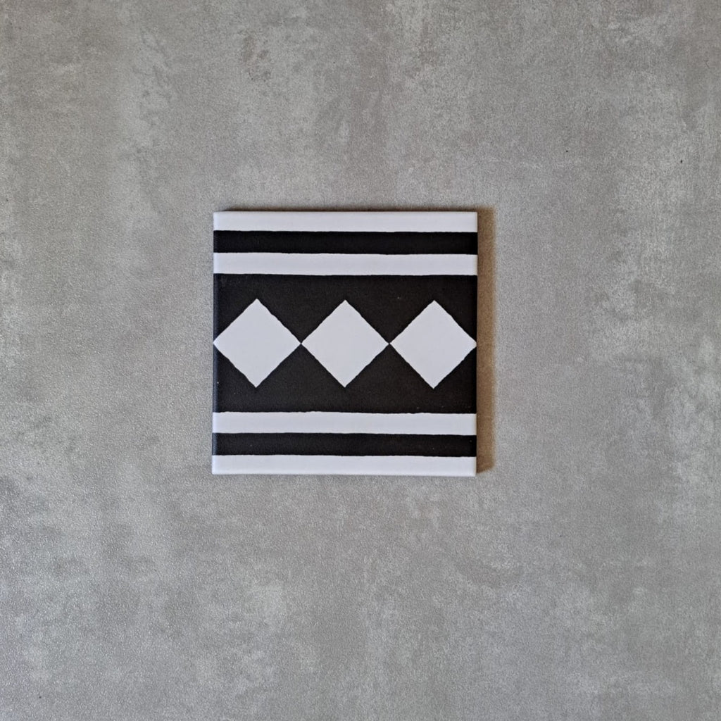 Manor MINI Monochrome Black & White Side/Border 15cm x 15cm
