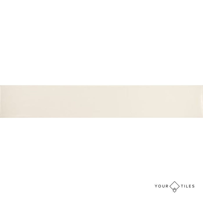FULL TILE SAMPLE Evesham LONG MATT White 6.5 x 40cm