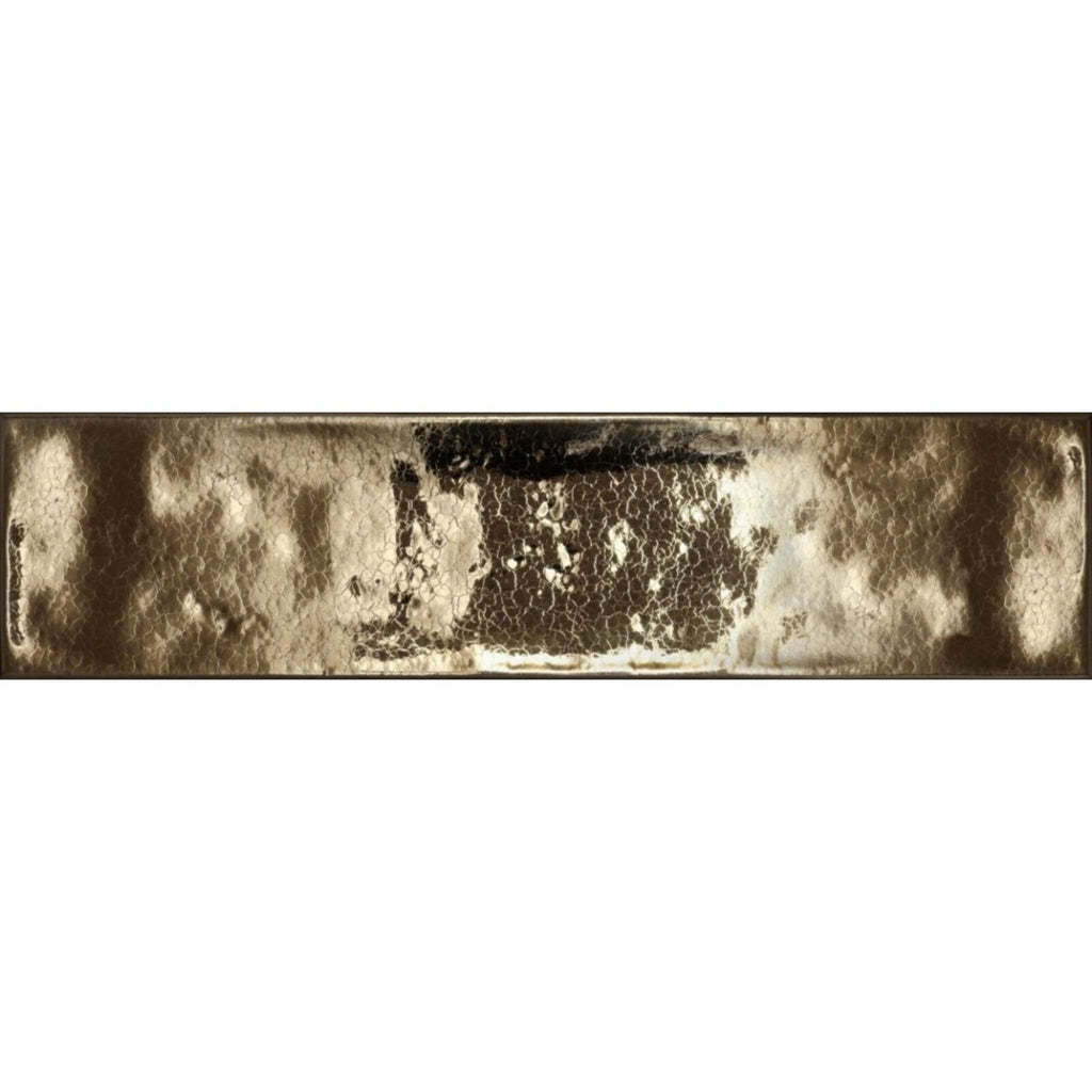 Midas Antique Tile Gold Vintage Crackle Wall Tiles 5cm x 25cm
