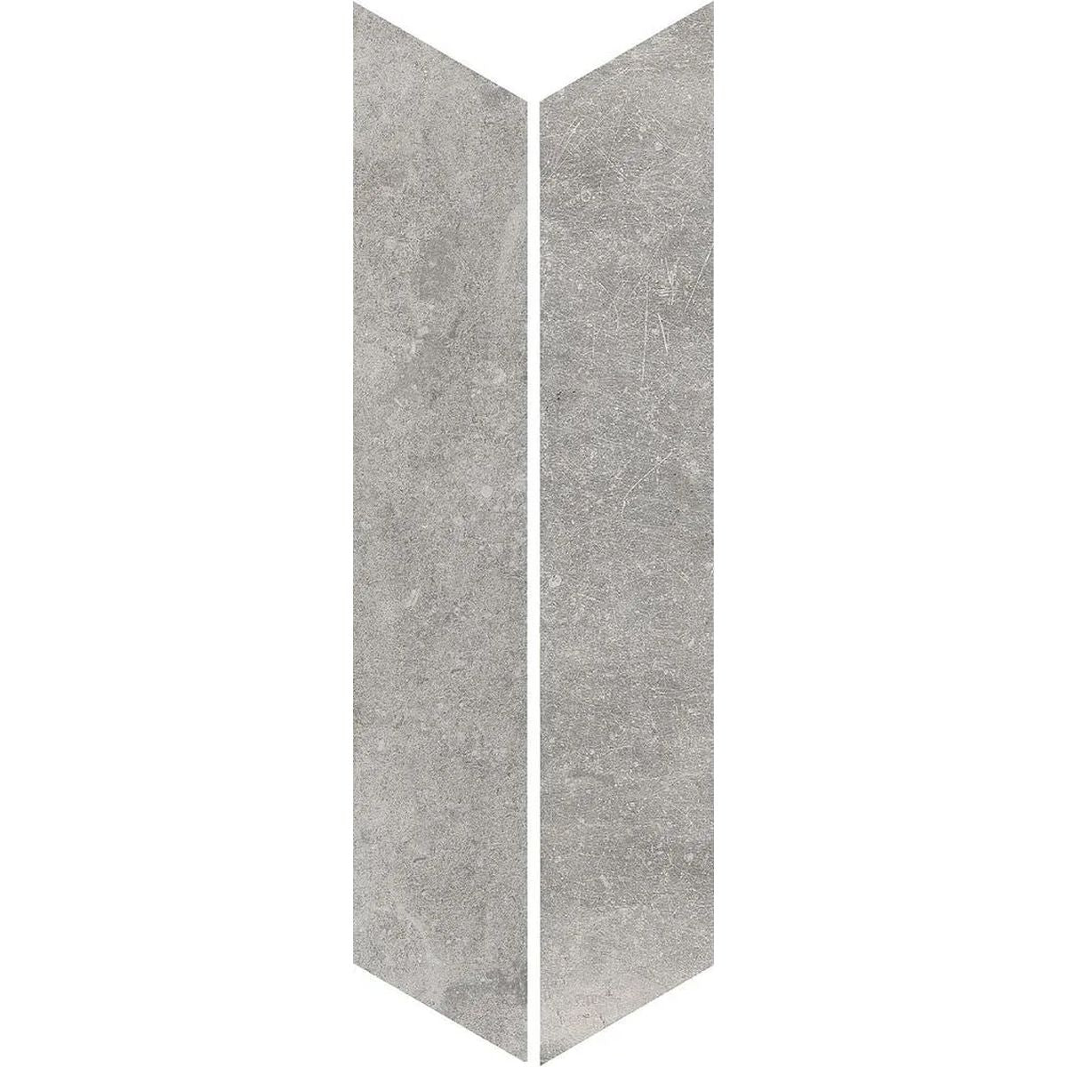 FULL TILE SAMPLE Monzo Stone CHEVRON Titanium 10cm x 53cm