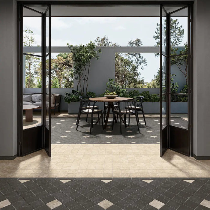 Amalfi Square Nero Vintage Marble Wall & Floor Tiles 11cm x 11cm