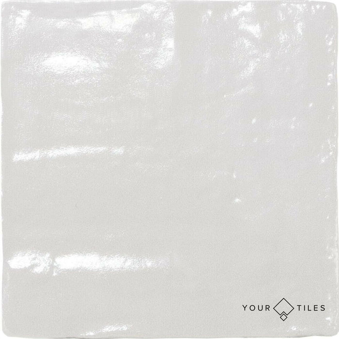 FULL TILE SAMPLE Zellige Square Oyster Moroccan Handmade Style 10cm x 10cm