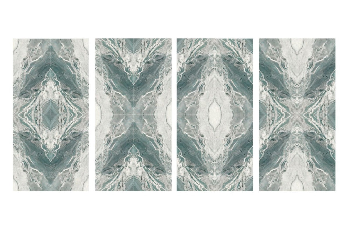 Pacific Green Marble Book Matched A and B 60cm x 120cm