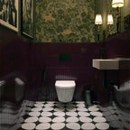 Pebbles Black Moroccan Pattern Tiles  20cm x 20cm