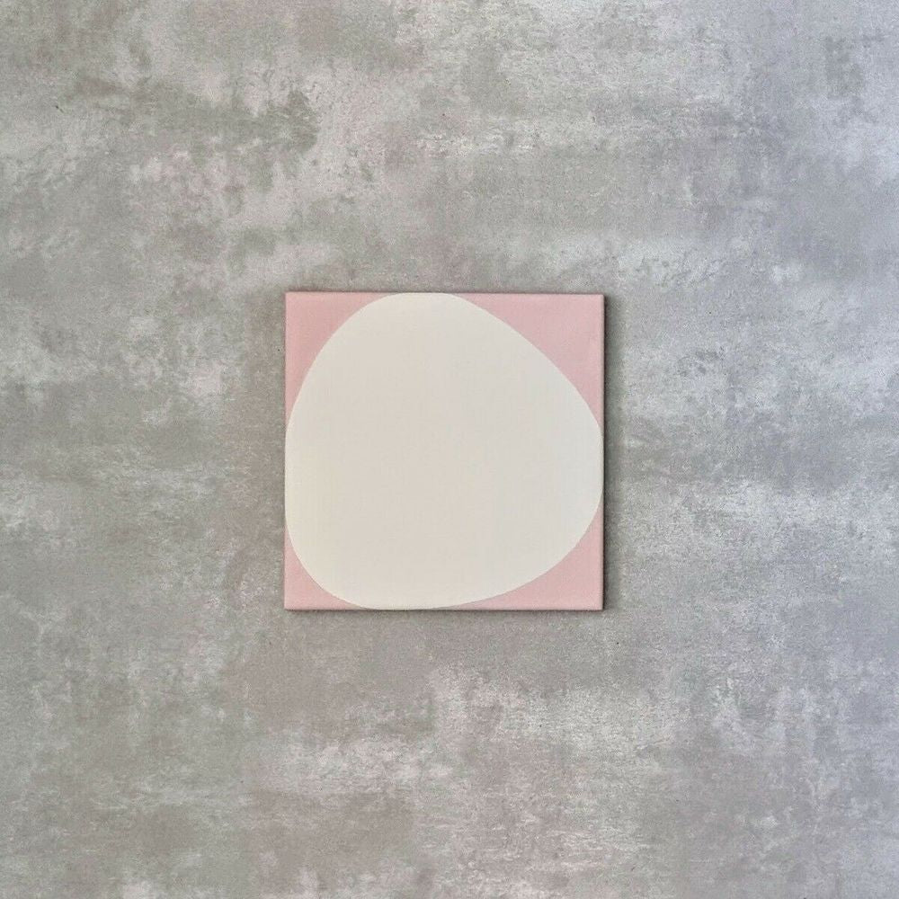 Pebbles Pink Porcelain Moroccan Tiles  20cm x 20cm