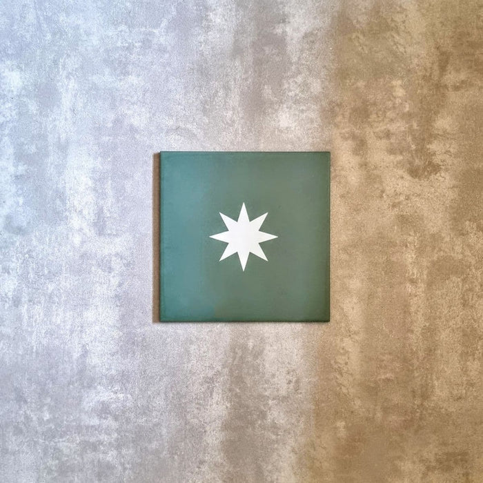 FULL TILE SAMPLE Supernova Decor Green 20cm x 20cm