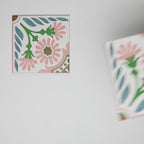 Jardin Rose Moroccan Pattern Tile  20cm x 20cm