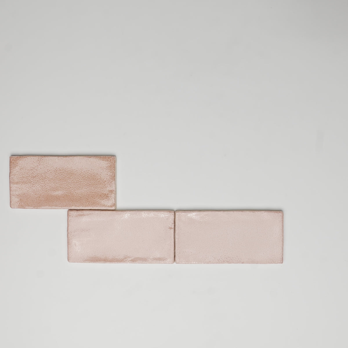 Dordogne Pink Dust Rustic Gloss Wall Tiles 7.5 X 15cm