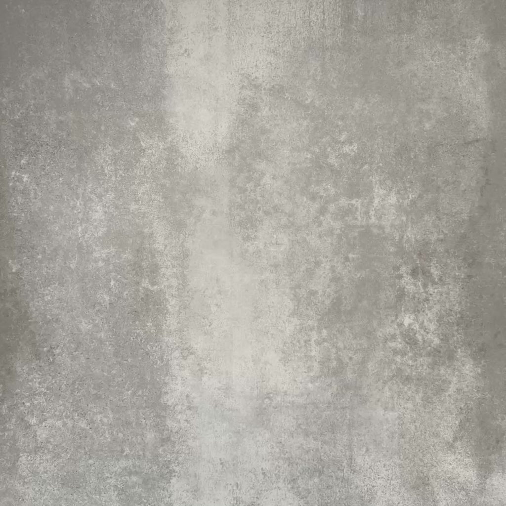 Video showcasing patterned layout of Balthazar Verde 20×20cm Moroccan-style porcelain tiles, showing the full encaustic-inspired geometric design in layered green tones with dark accents, ideal for creating bold feature floors or statement walls.