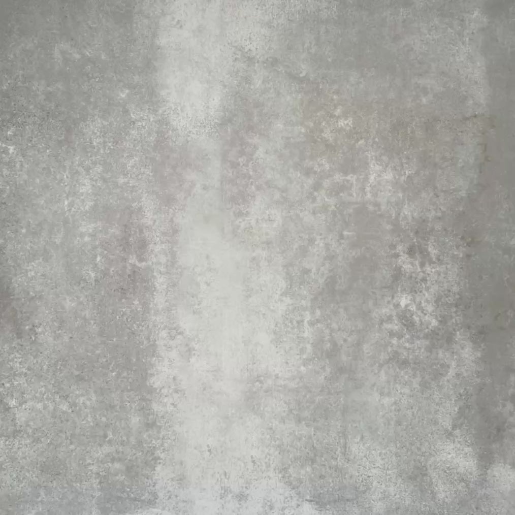Video showcasing Viscount Park Road 20×20cm Victorian-style porcelain wall and floor tiles displayed as a four-tile layout, showcasing the repeating geometric diamond pattern in olive green, white and dark grey on a neutral grey background.