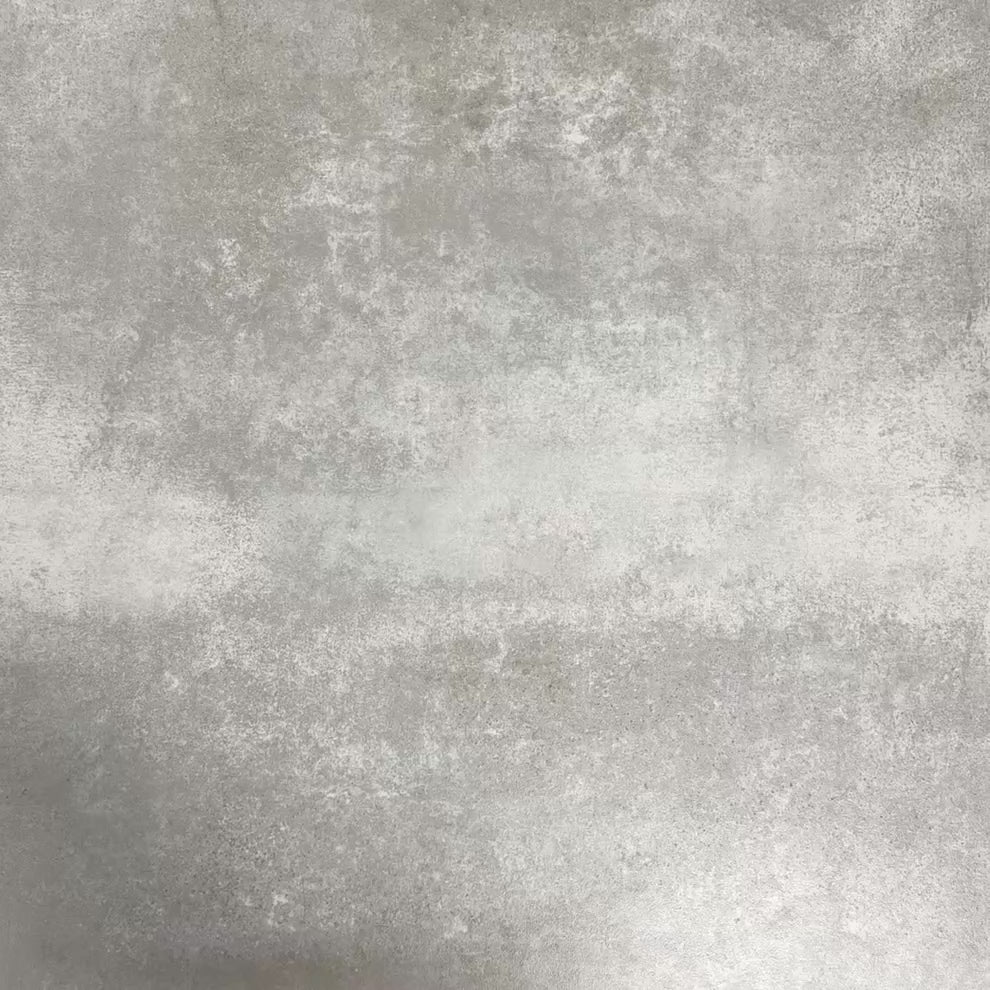 Video showcasing Fez Mini Festival 15x15cm Moroccan-style porcelain tile displayed against a textured grey background, highlighting the bold multicolour geometric star pattern in teal, pink and warm neutral tones.