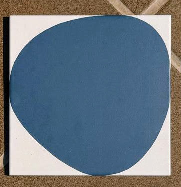 FULL TILE SAMPLE Pebbles Reversed Blue 20cm x 20cm
