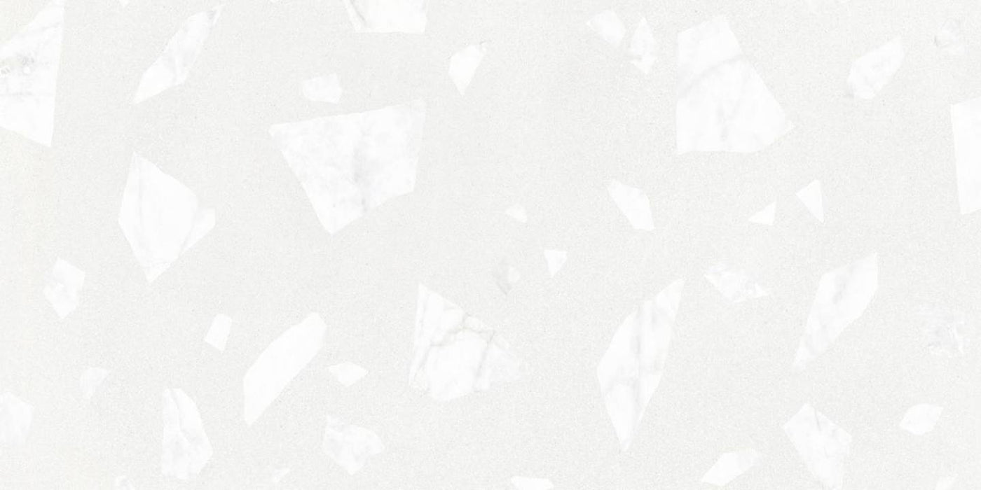CUT TILE SAMPLE Melody ROCK Terrazzo White 60cm x 120cm