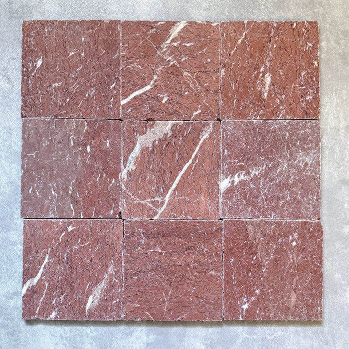 Fayrouz Rosso | Tumbled Finish | Natural Marble | 15.2cm x 15.2cm