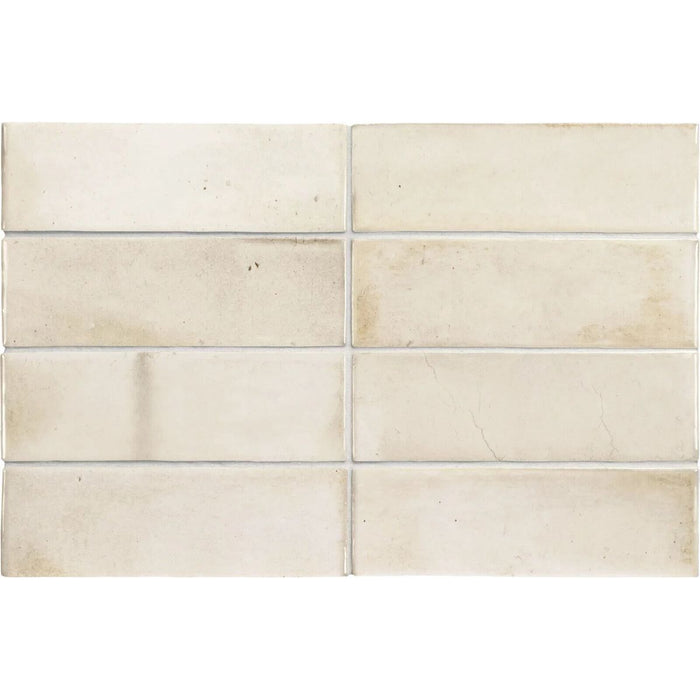 FULL TILE SAMPLE Saigon Brick White Moroccan Wall Tiles 5.1 x 16.1cm