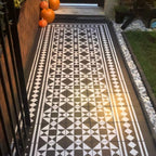 Richmond Decor Black Manor Victorian Style Tiles 20cm x 20cm