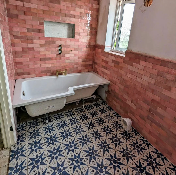 Kasbah Hayati Star Moroccan Navy Blue Wall and Floor Tiles 20cm x 20cm