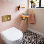 Piazza Marquina Black and Carrara White Hexagon 18.7cm x 21.6cm