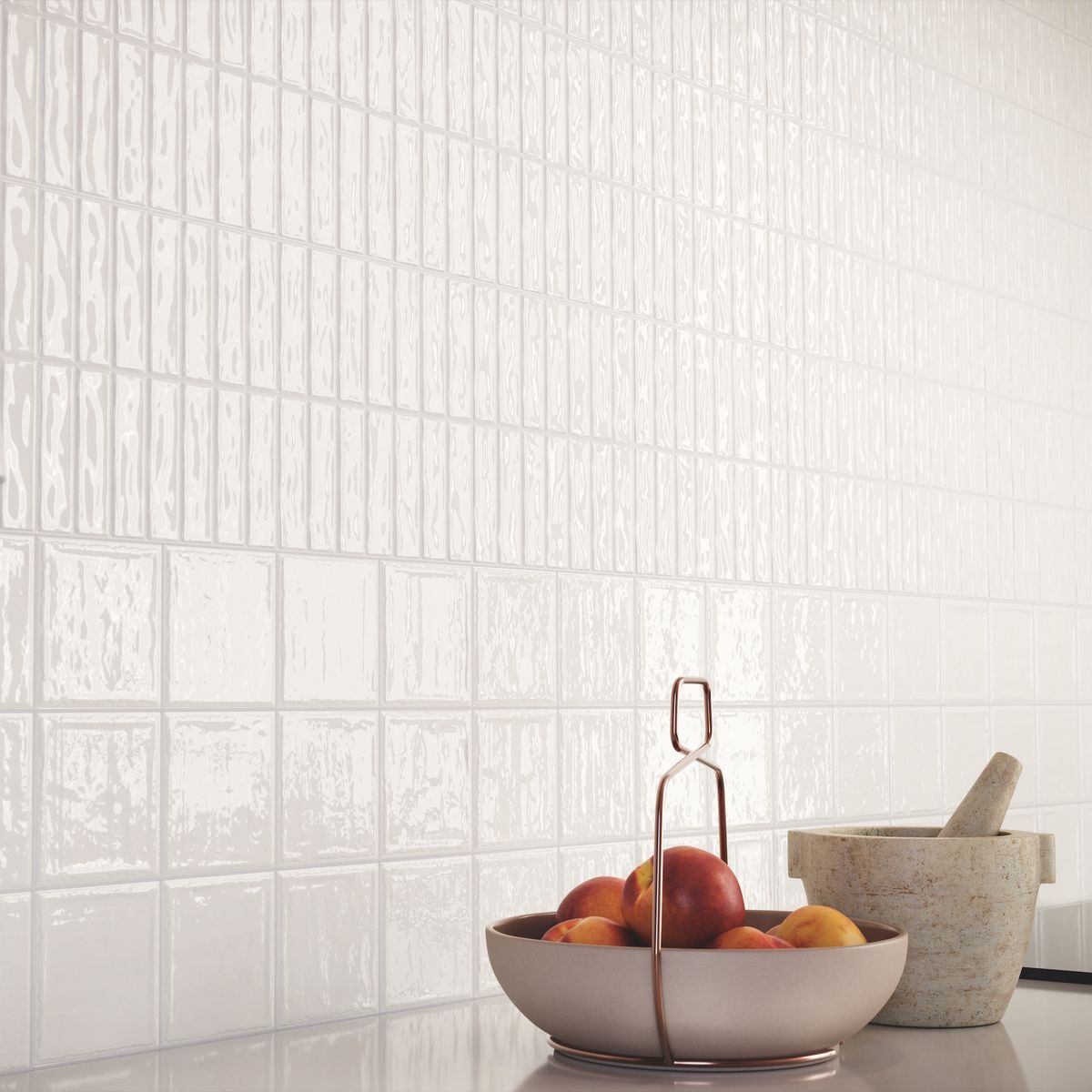 Confectionary Tile White Wall Tile 20cm x 20cm