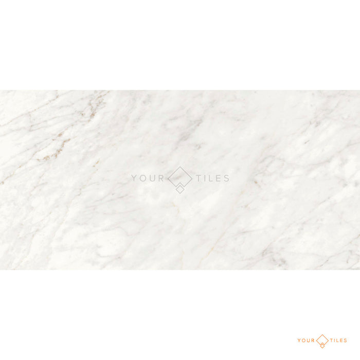 CUT TILE SAMPLE Valentino Apuan White Matt Marble Effect 30cm x 60cm