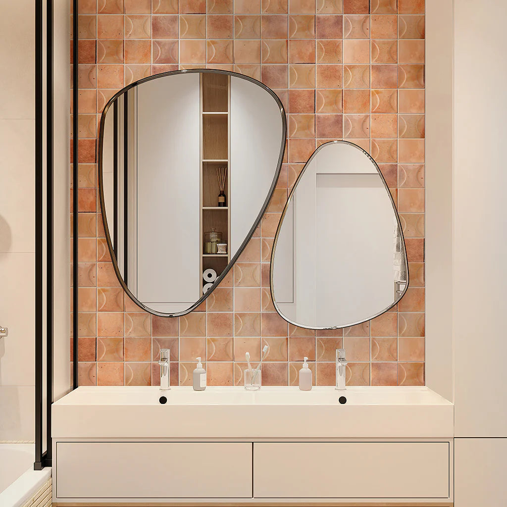 FULL TILE SAMPLE Saigon Rose Decor Square Wall Tiles | 10cm x 10cm