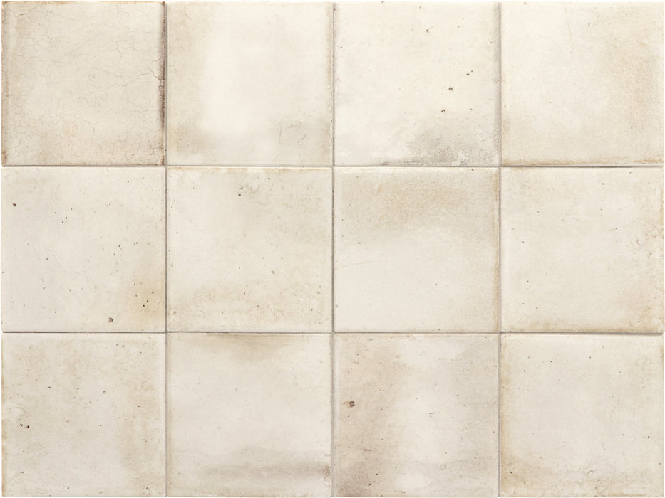 FULL TILE SAMPLE Saigon White Square Wall Tiles | 10cm x 10cm
