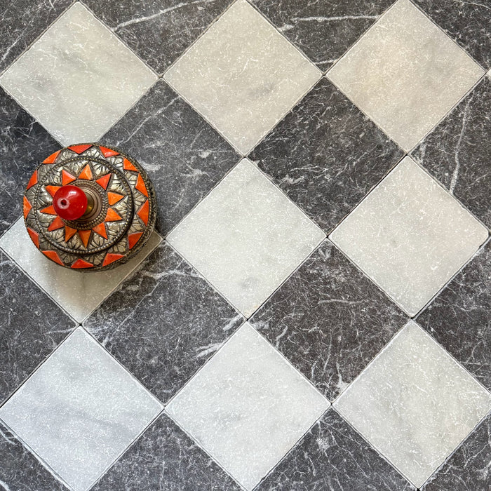 Fayrouz Black | Tumbled Finish | Natural Marble | 15.2cm x 15.2cm