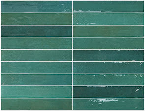 Lisbon Verde Green | Porcelain | Artisanal Wall Tiles | 5cm x 30cm