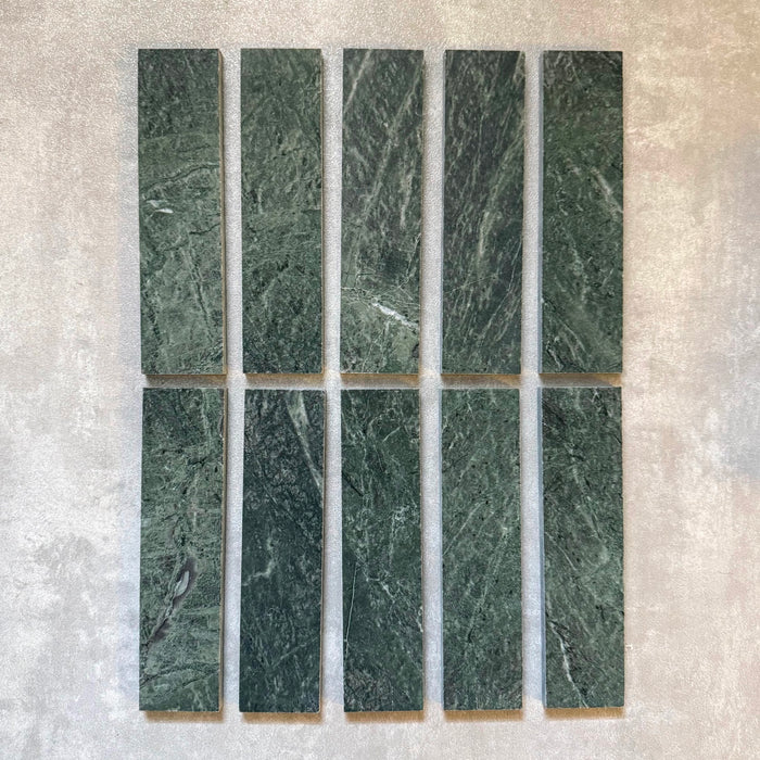 Fayrouz Verde | Honed Finish | Natural Marble | 5cm x 20cm