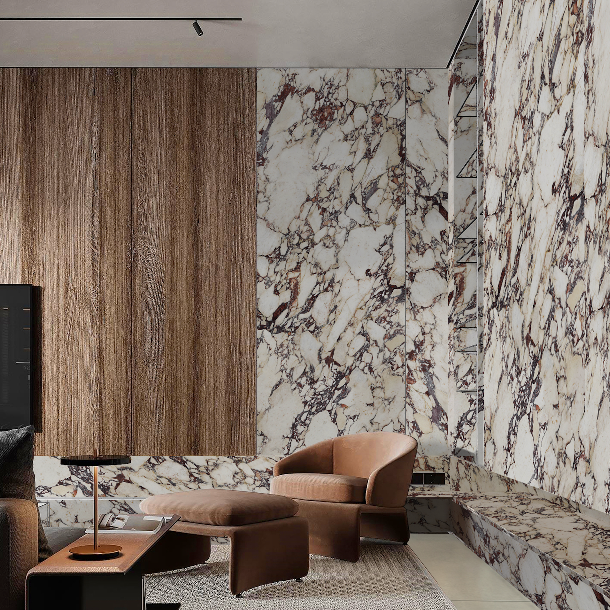 Viola Polished Marble style | Porcelain Wall & Floor Tiles | 60cm x 60 ...